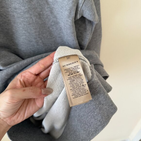 Burberry Grey Cotton Logo Sweatshirt Dress - Picture 7 of 7